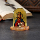 Икона с подсвечником "Иисус Христос", селенит - фото 3146580