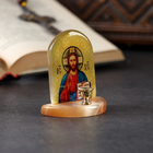 Икона с подсвечником "Иисус Христос", селенит - Фото 2