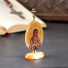 Яйцо с крестом "Богоматерь Семистрельная", селенит - фото 24510338