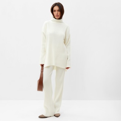 Костюм женский (свитер, брюки) MIST, размер L (48-50), молочный