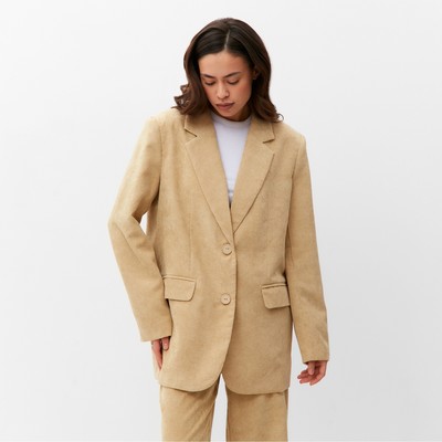 Пиджак женский MIST Velvet, размер 42-44 (S-M), бежевый