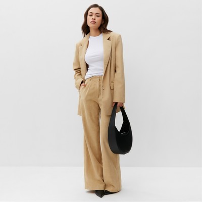 Брюки вельветовые женские MIST Velvet, размер M, бежевые