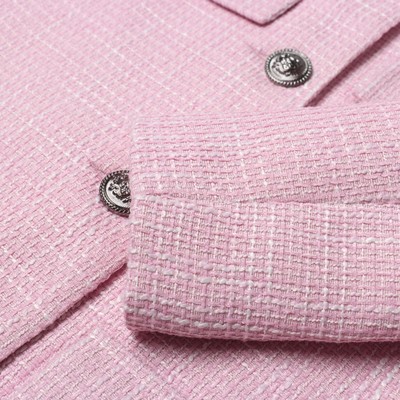 Жакет женский твидовый MIST, размер 46, розовый