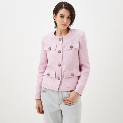 Жакет женский твидовый MIST, размер 48, розовый