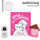 Шоколад молочный «Кусь» на открытке, 5 г. - фото 8484390