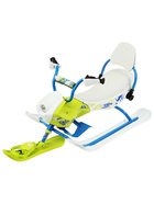 Снегокат Snowpatrol 2, со спинкой, с фонариком, белый, синий, SND4/3 Nika Kids - Фото 6