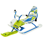 Снегокат Snowpatrol 2, со спинкой, с фонариком, белый, синий, SND4P/3 Nika Kids - Фото 1