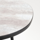 Стол обеденный РАУТ LAKSI, 1150х650x760, чёрный матовый/цемент - фото 23584394