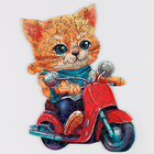 Пазлы фигурные детские «Кот на мопеде», 96 деталей - Фото 2
