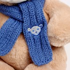 Мягкая игрушка "Little Friend", мишка с синим шарфом - Фото 6