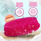 Мочалка детская силиконовая для купания малышей, розовая - Фото 2