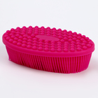 Мочалка детская силиконовая для купания малышей, цвет розовый - Фото 3