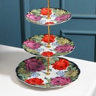 УЦЕНКА Блюдо 3 яруса «Роспись» 15/17,8/22.8 см - Фото 2