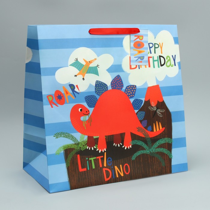 Пакет подарочный, упаковка, «С Днём рождения!», 38 х 38 х 21 см - Фото 1
