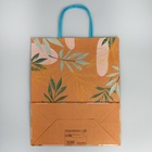 Пакет подарочный крафтовый, упаковка, Eco mood, 32 х 26.5 х 12.5 см 9750211 - фото 16378797