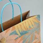 Пакет подарочный крафтовый, упаковка, «Flowers for you», 39 х 30 х 14 см - Фото 6