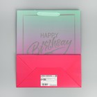 Пакет подарочный, упаковка, «Happy Birthday», 30.5 х 25.4 х 12.7 см - фото 8731987