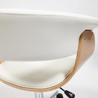 Стул-кресло офисное VIMTA, 700×380×820(940) мм, экокожа, цвет белый/натуральный 10009284 - фото 319814117