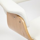 Стул-кресло офисное VIMTA, 700×380×820(940) мм, экокожа, цвет белый/натуральный 10009284 - фото 319814118