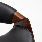 Стул - кресло офисное BEND, на колёсиках, экокожа, цвет чёрный/орех тёмный - Фото 4