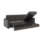 Диван угловой «Атлант», c подлокотниками, спальное место 1400×1970 мм, велюр, цвет шоколад neo 10/тёмно - коричневый - Фото 3