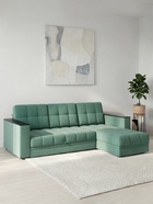 Диван угловой «Атлант», c подлокотниками, спальное место 1400×1970 мм, велюр, цвет грин neo 23 грин/зелёный - Фото 4