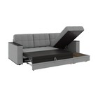 Диван угловой «Атлант», c подлокотниками, спальное место 1400×1970 мм, велюр, цвет грей neo 25/светло - серый - Фото 3