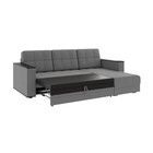 Диван угловой «Атлант», c подлокотниками, спальное место 1400×1970 мм, велюр, цвет графит neo 26/тёмно - серый - Фото 2