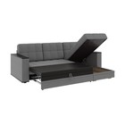 Диван угловой «Атлант», c подлокотниками, спальное место 1400×1970 мм, велюр, цвет графит neo 26/тёмно - серый - Фото 3