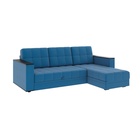 Диван угловой «Атлант», c подлокотниками, спальное место 1400×1970 мм, велюр, цвет сапфир neo 27/синий - Фото 5
