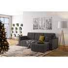 Диван угловой «Атлант», c подлокотниками, с столиком, спальное место 1400×1970 мм, велюр, цвет шоколад neo 10/тёмно - коричневый - Фото 3