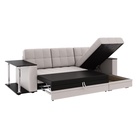 Диван угловой «Атлант», c подлокотниками, с столиком, спальное место 1400×1970 мм, велюр, цвет бежевый neo 4 - Фото 6