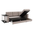 Диван угловой "Атлант" со столиком ЛДСП, велюр, Neo 8 кэмэл С/М 1400х1970 - Фото 2