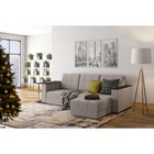 Диван угловой "Атлант" со столиком ЛДСП, велюр, Neo 8 кэмэл С/М 1400х1970 - Фото 3