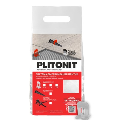 Система выравнивания плитки СВП PLITONIT, зажим SVP – PROFI, 2 мм, 500 шт.