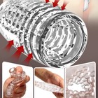 Мастурбатор «Yoni №8», гелевый, многоразовый, сквозной, прозрачный - Фото 3