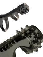 Насадка на пенис с усиками массажная, рельефная, силикон, черный - Фото 2