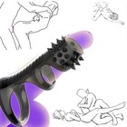 Насадка на пенис Оки- Чпоки, масажная, рельефная, с усиками , силикон, черный - Фото 3