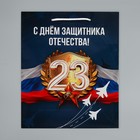 Пакет подарочный ламинированный, упаковка, «Защитник Отечества», ML 21 х 25 х 8 см - Фото 6