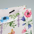 Пакет подарочный ламинированный, упаковка, «Цветы», MS 18 х 23 х 8 см - Фото 5