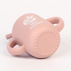 Поильник с трубочкой детский силиконовый «Try again», 200 мл., с ручками, цвет розовый - Фото 6