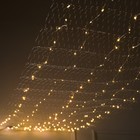 Гирлянда «Звёздное небо» 1 × 5 м роса, IP44, УМС, серебристая нить, 300 LED, свечение тёплое белое - Фото 2