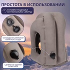 Подушка надувная, дорожная, 50×35×30 см, серая - Фото 3