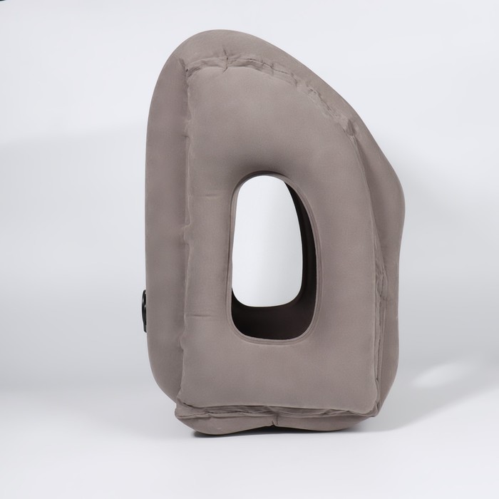 Подушка надувная, 50 × 35 × 30 см, в чехле, цвет серый