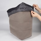 Подушка надувная, 46 × 33 × 45 см, в чехле, цвет серый - фото 8732532