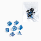 Набор кубиков для D&D (Dungeons and Dragons, ДнД) "Время игры", серия: D&D, 7 шт, синие - фото 3147394