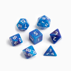 Набор кубиков для D&D (Dungeons and Dragons, ДнД) "Время игры", серия:D&D,7 шт, сине-голубые - Фото 2