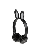 Наушники детские, беспроводные, накладные, с ушками зайца, Y08R, Bluetooth 5.1, с микрофоном, с подсветкой, 400 мАч, чёрные - Фото 7