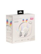 Наушники детские, беспроводные, накладные, с ушками зайца, Y08R, Bluetooth 5.1, с микрофоном, с подсветкой, 400 мАч, белые - Фото 12