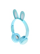 Наушники детские, беспроводные, накладные, с ушками зайца, Y08R, Bluetooth 5.1, с микрофоном, с подсветкой, 400 мАч, синий - Фото 7